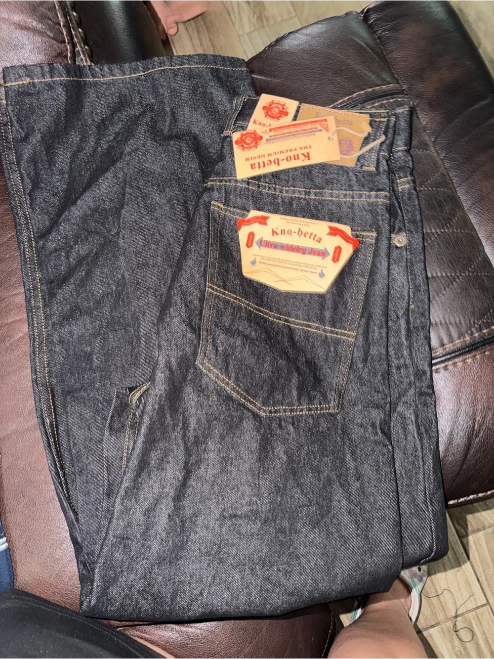 Raw Black Jeans Tag - Style KN 620 Size 34